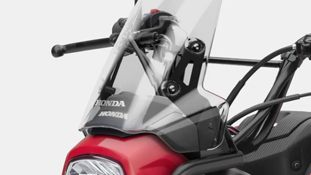 The windscreen of a Honda Navi