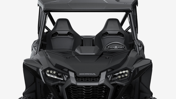 Up close front view of a Honda Talon in studio